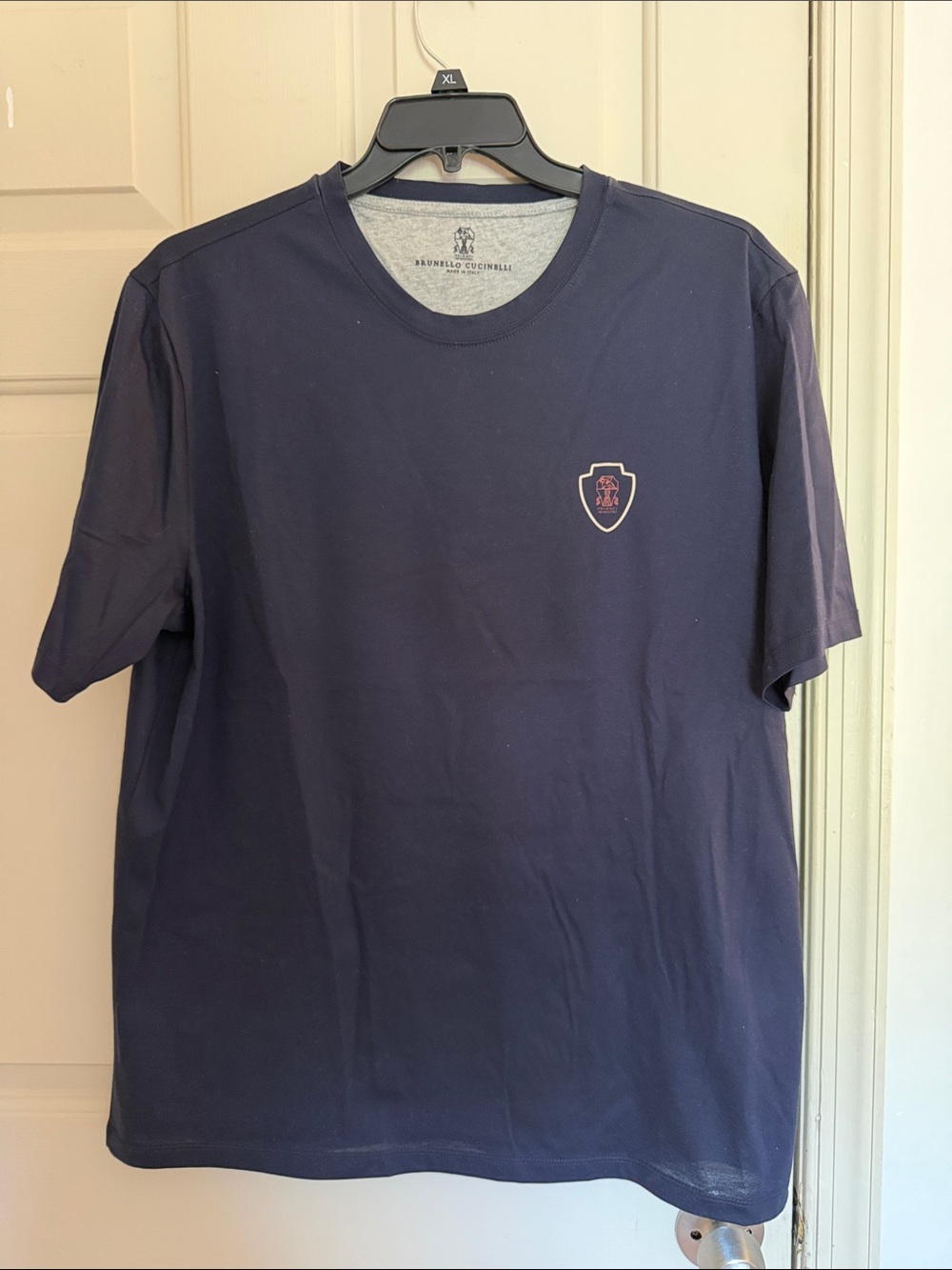 Brunello Cucinelli Deep Navy Short-Sleeve Crewneck Tee
